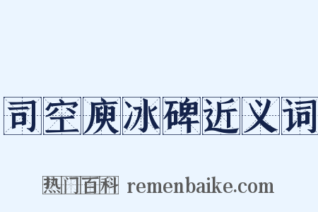 司空庾冰碑近义词是什么意思的图片
